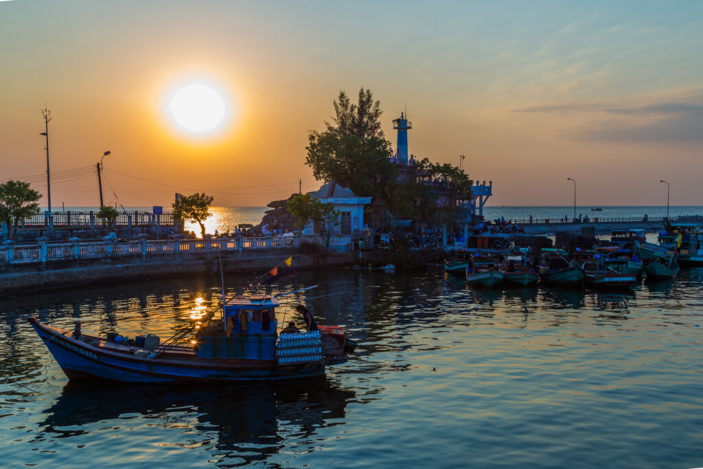 Boats on sea in Vietnam